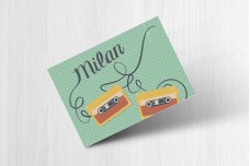 Retro patroon met cassettes
